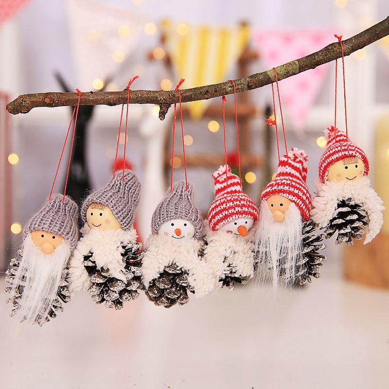New Set Threepiece Doll Gift Christmas Decor Pendant Home Festivals Landscape