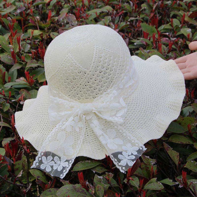 Women's Summer Sun Protection Straw Hat with Face Covering - Breathable Korean Style Beach Hat