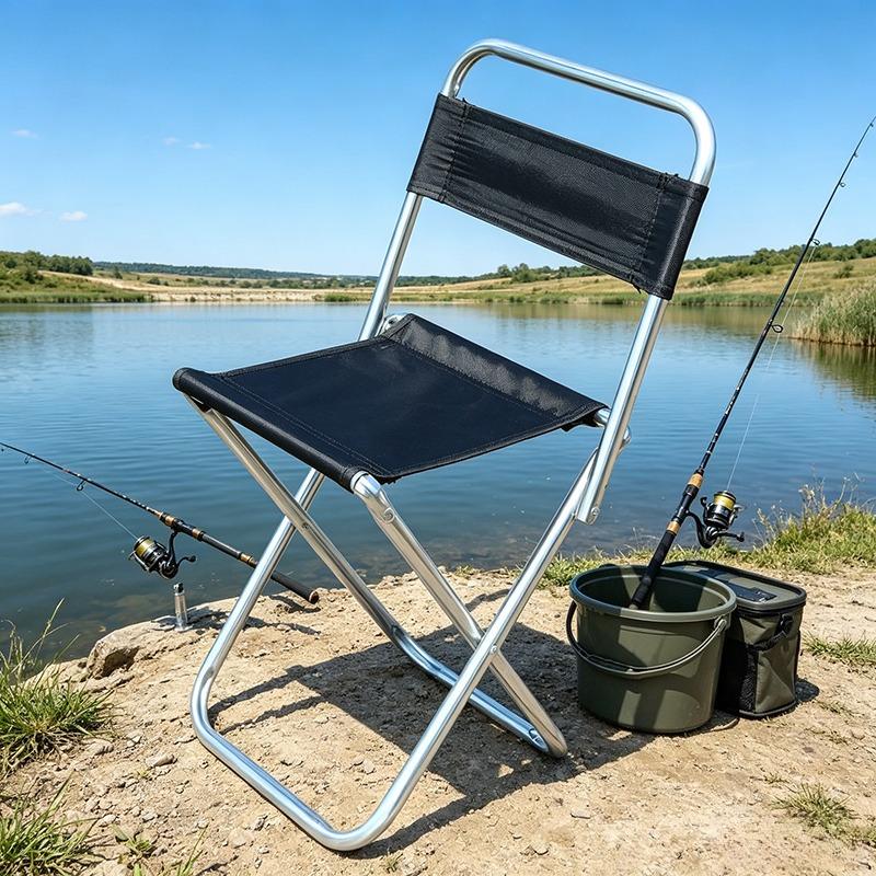 Outdoor Portable Folding Stool, Lightweight Fishing & Camping Travel Chair