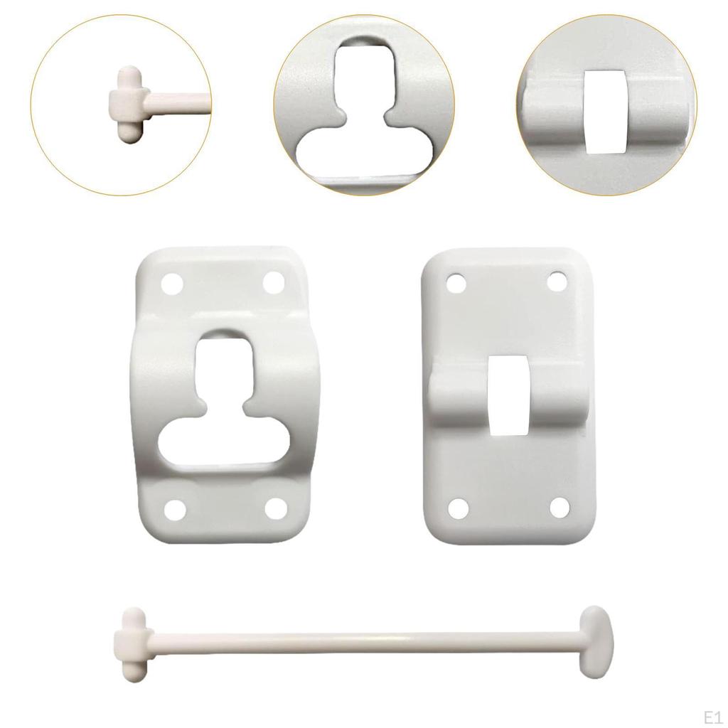 RV T Style Door Holder Entry Hardware Repair Parts,Easy To Install White Latch for