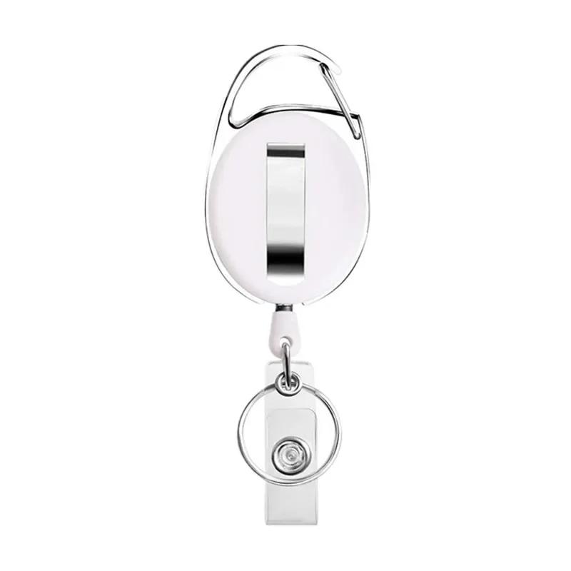 Transparent Double Cards Slots ID Tag Badge Holder with Badge Reel Cards Storage Organizer Employee Pass Work Card Case Sleeve