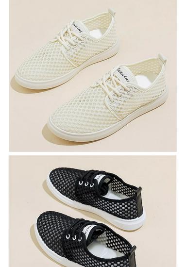Women's Summer 2026 White Mesh Breathable Lightweight Sports Casual Shoes