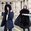 Fall Winter Women's Mid-length Thickened Parka, Loose Warm Plus Size Cold-proof Cotton Coat, Korean Fashion Outerwear