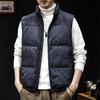 Men's Lightweight 90% Duck Down Warm Vest - Trendy Plus Size Outerwear for Autumn/Winter 2025