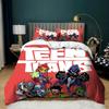 Exquisite 3D Print Teen -Titans Go Teenagers Bedding Set Duvet Cover Pillowcase Kids Boy Girl 3piece Set Home Textile