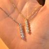 New 5-Stone DVVS1 Moissanite LuxuriousStraight Gradient V-Neck Calabash Long Collarbone Chain Fashion Pendant Necklace for Women