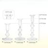 3Pcs/set Glass Candle Holder Romantic Glass Candlestick Dinner Living Room Decor Elegant Candle Stick for Home Party Decoration