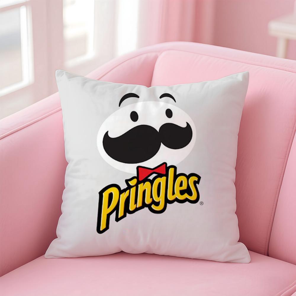 Classic P-Pringles Cushion Cover Comfortable Reversible Pillow Cover Ideal for Car Sofa Bedroom & Beyond
