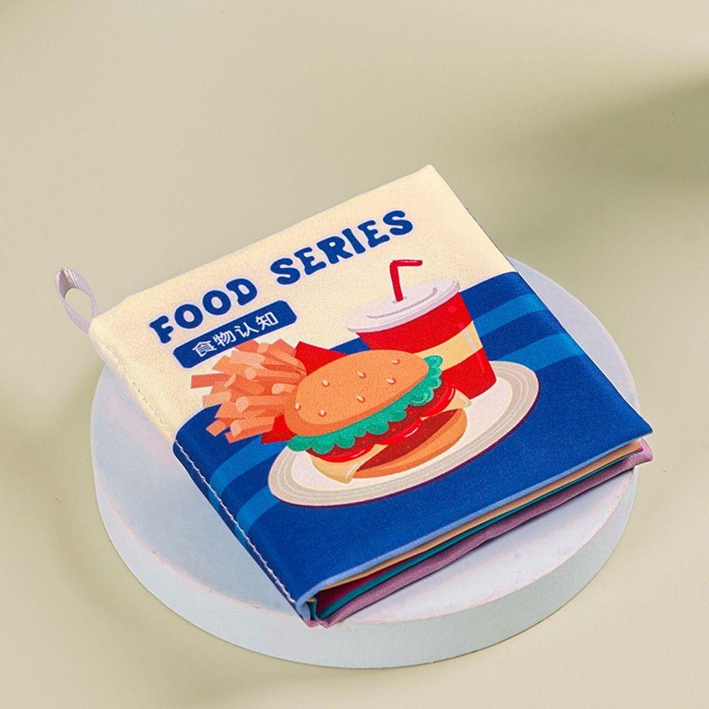 

Sound Paper Baby Cloth Book Fruit Infant Quiet Book Cartoon Early Education A