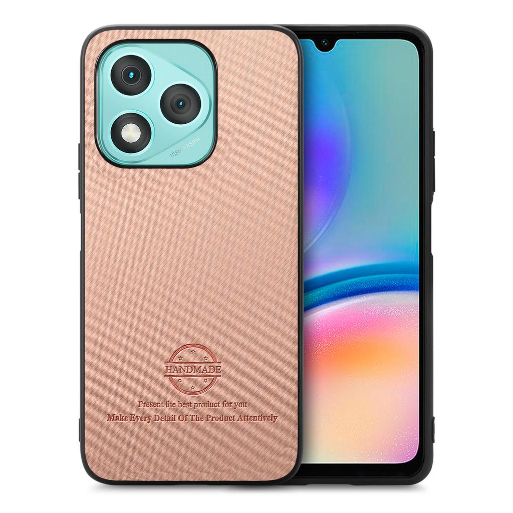 Kožený zadní kryt na telefon For Honor 400 Lite 5G s textilní texturou