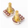 Swhmc 5PCS Guitar Potentiometers A250k Split Shaft Taper Pots Audio Tone Switch Control for Electric Bass Guitar
