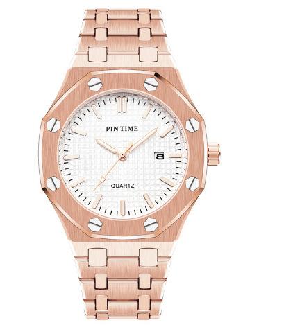 Uhr Automatik Quarzuhr Edelstahlarmband Leuchtzeiger Wasserdicht Mode Sport Herrenuhr
