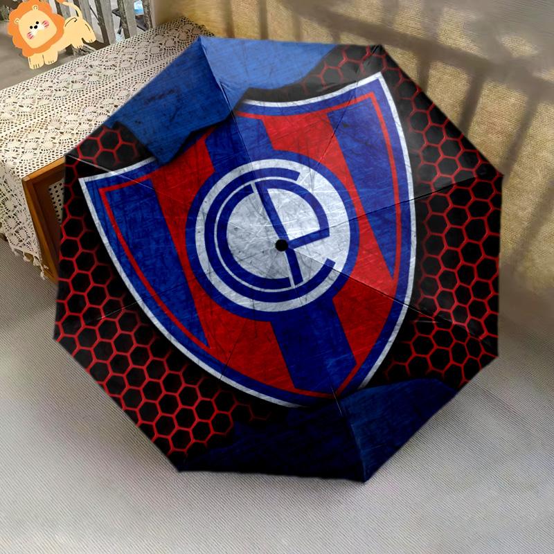 Club Olimpia Muster, automatischer Faltschirm, tragbares und faltbares Design, 8 Schirmstäbe, ein Weihnachts- oder Geburtstagsgeschenk.
