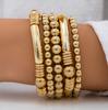 Bracciali Punk Esagerati con Grossa Catena a Sfera Donna Vintage Grosso Perline Rotonde Elastico Bangle Grunge Gioielli di Coppia Steampunk Uomo