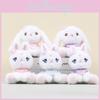 Plush Rabbit Soft Toy With Pp Cotton Filling For Decor And Gifts Doll Keychain