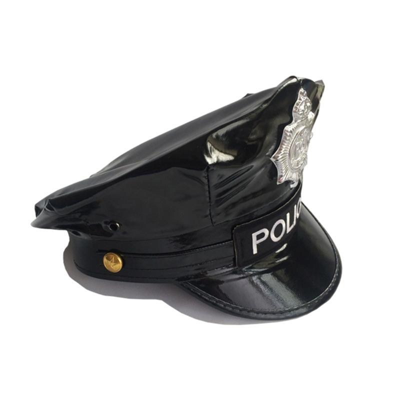 Stylish Cosplay Hat Performances Military Hat Police with Badge Sailor Hat Octagonal Hat for Carnival Halloween Party