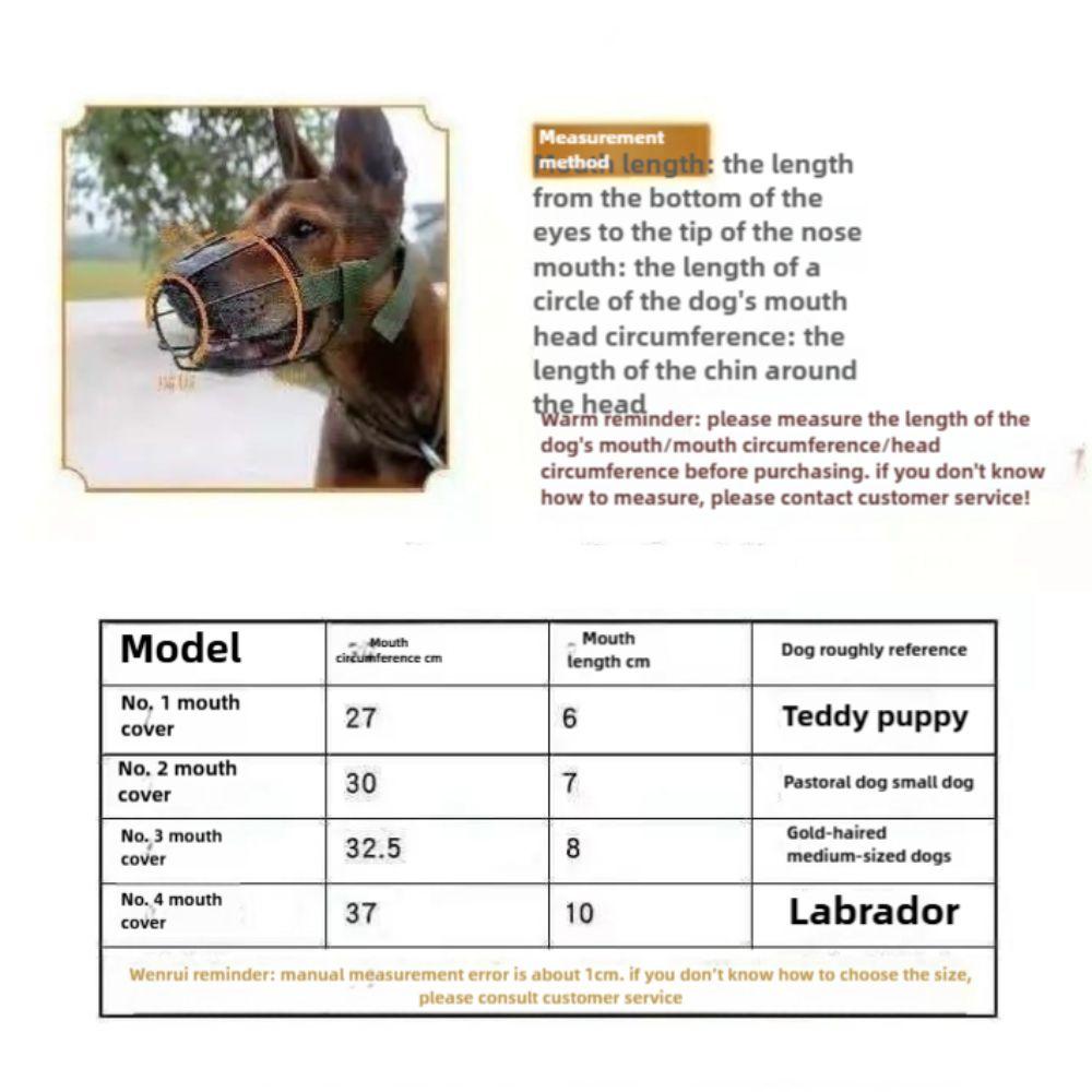 Heat-Proof Dog Anti-Bite Metal Muzzle Breathable Golden Retriever Mask Metal Dog Mask Large Dog