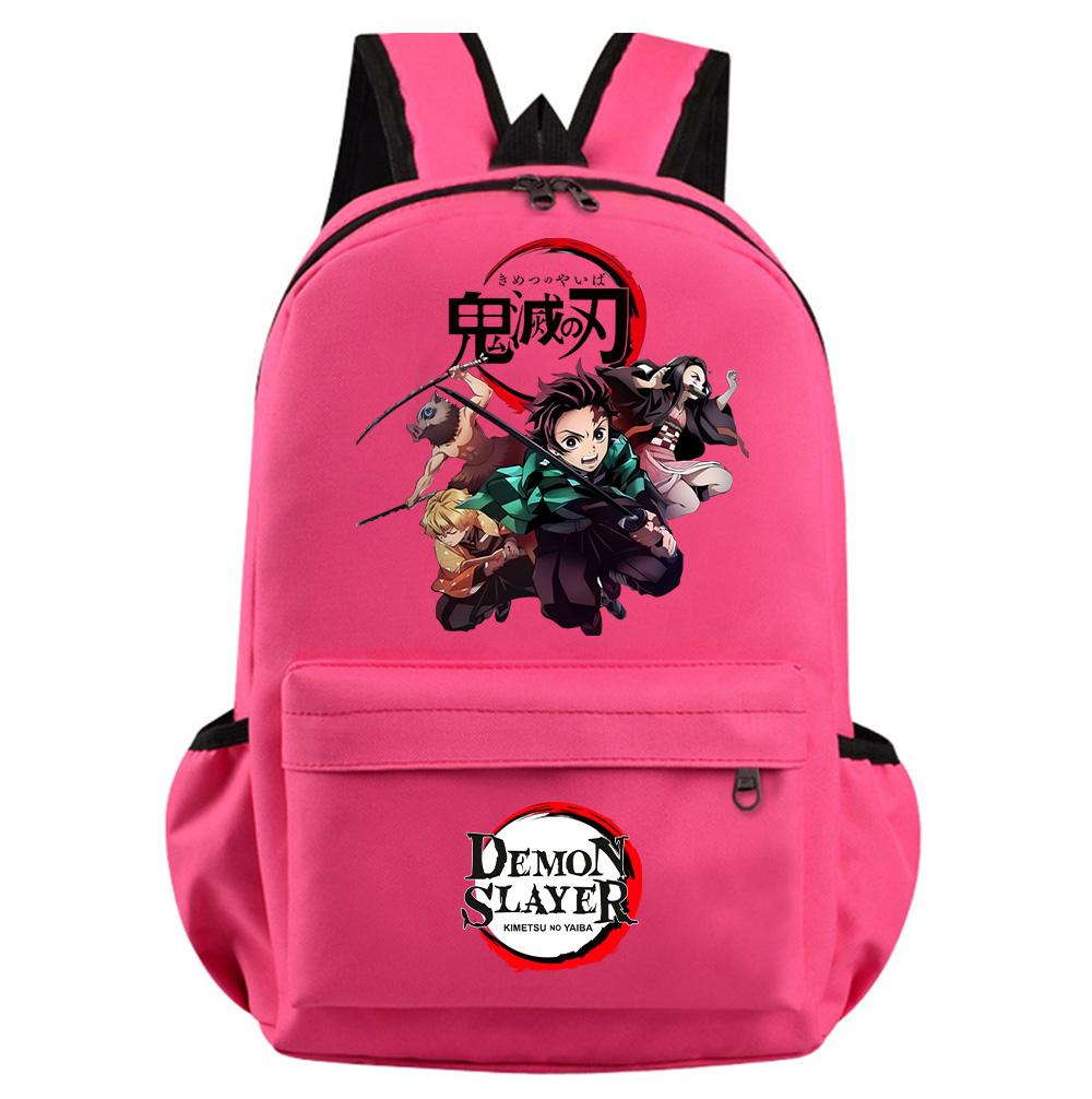 Colorful Anime Demon Slayer Printed Backpack for Teenager Girl Boy Student Schoolbag Women Large Capacity Waterproof Travel Bag Rucksack Gift