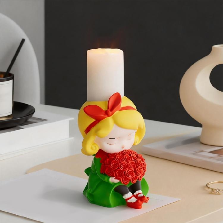Unique Silicone Candle Mould Of Long Hair Girl Planter For Creation Art And Home Decoration Projects