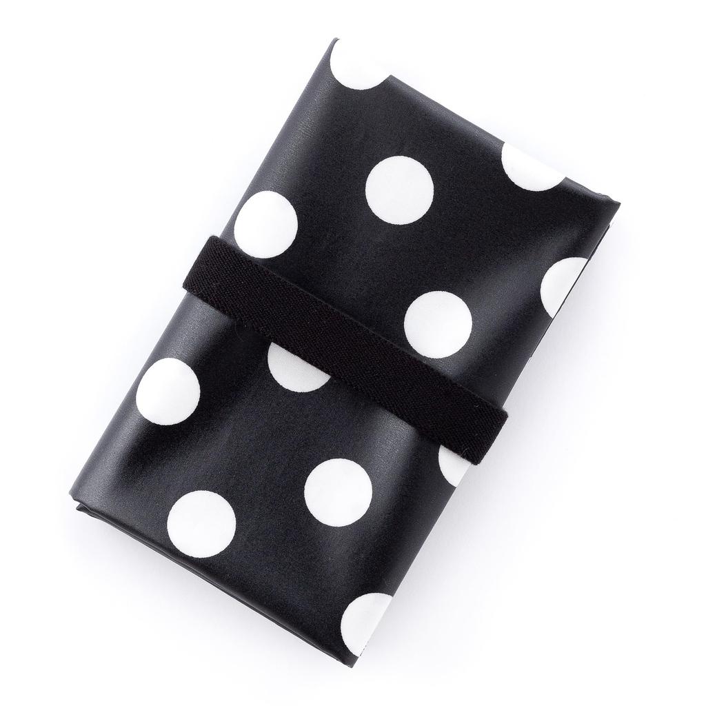 COLORFUL CANDY STYLE Diaper Pouch and Diaper Changing Pad Polka Dot Large (Clutch Type) Set, (Broadcloth/Black) B8001300-BTR
