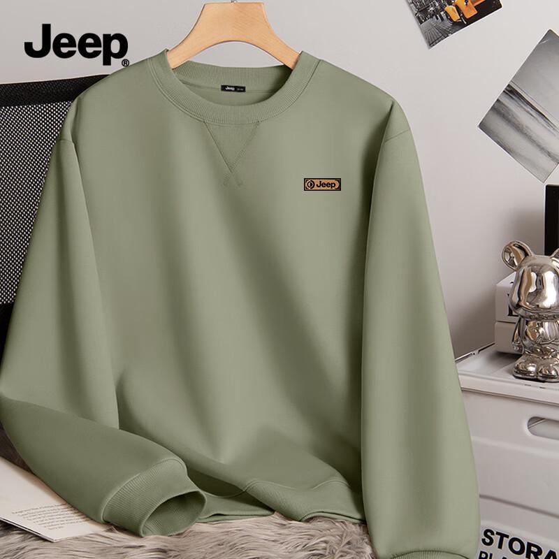 Jeep Men's Loose Fit Crew Neck Sweatshirt