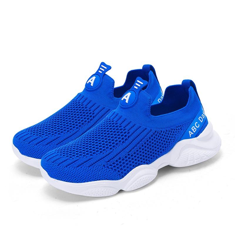 New Children Casual Shoes Breathable Knit Sneakers for Kids Slip Ons Running Shoes Boys Lightweight Comfortable Walking Shoes