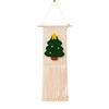 Santa Claus Christmas Tree Tapestry Bohemian Style Cotton Rope Tapestry  Living Room