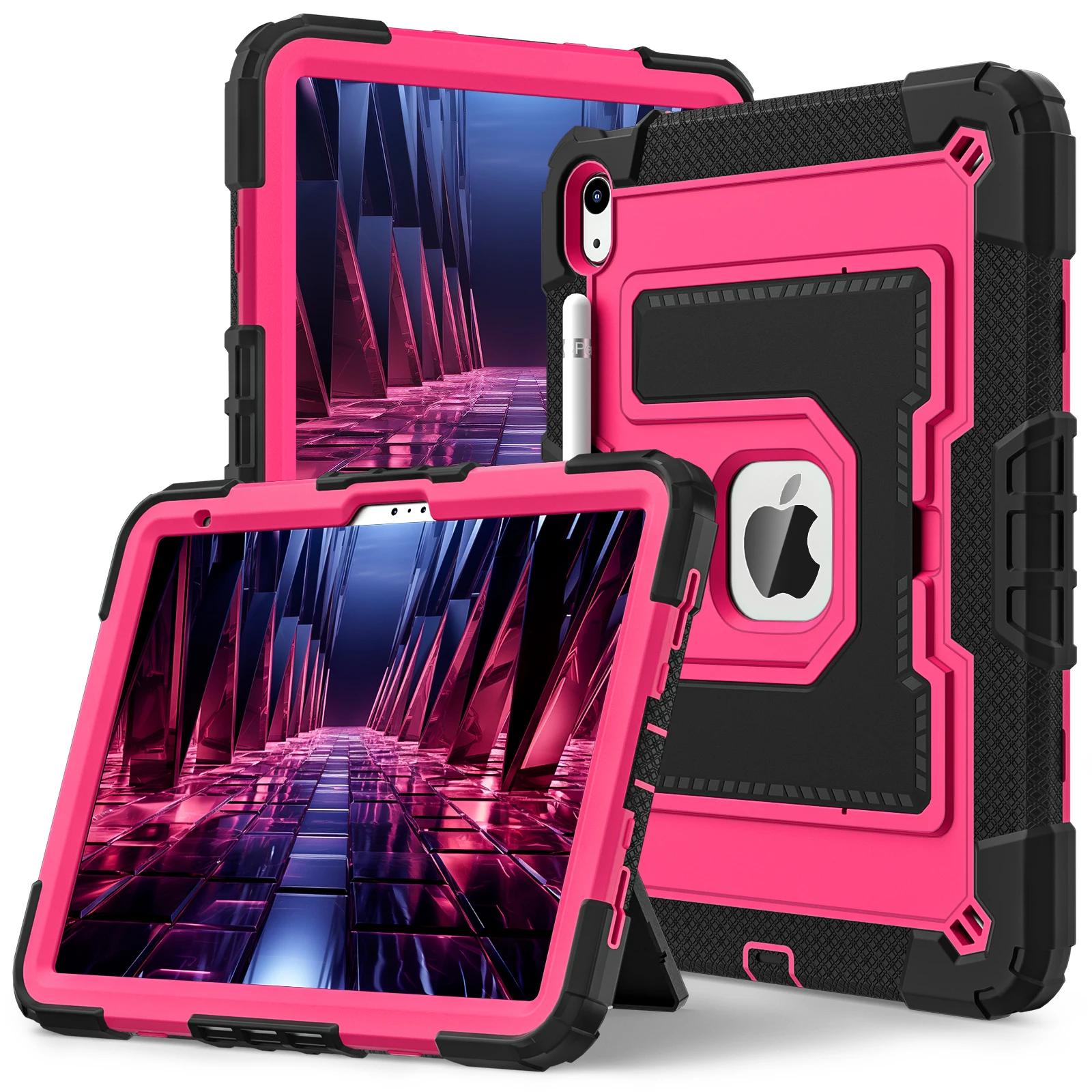 Nieuwe Kinderen Zware Pantser Case Voor Ipad A16 11/10e Generatie Air 7 6 5 4 M3 M2 Air11/13inch Mini7/6 7/8/9e Schokbestendig Funad Mini7 A17 Pro 2024&NO shoulder strap