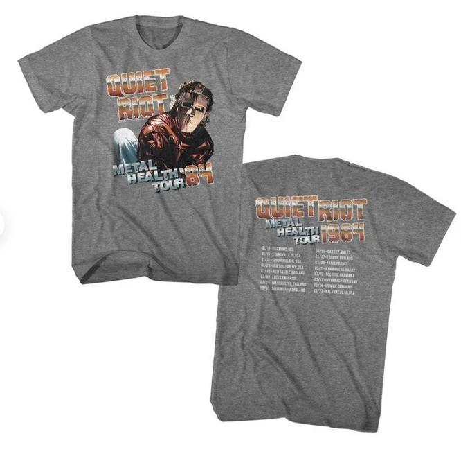 Quiet Riot Metal Health Tour Heather Adult TShirt Unisex T-Shirt L
