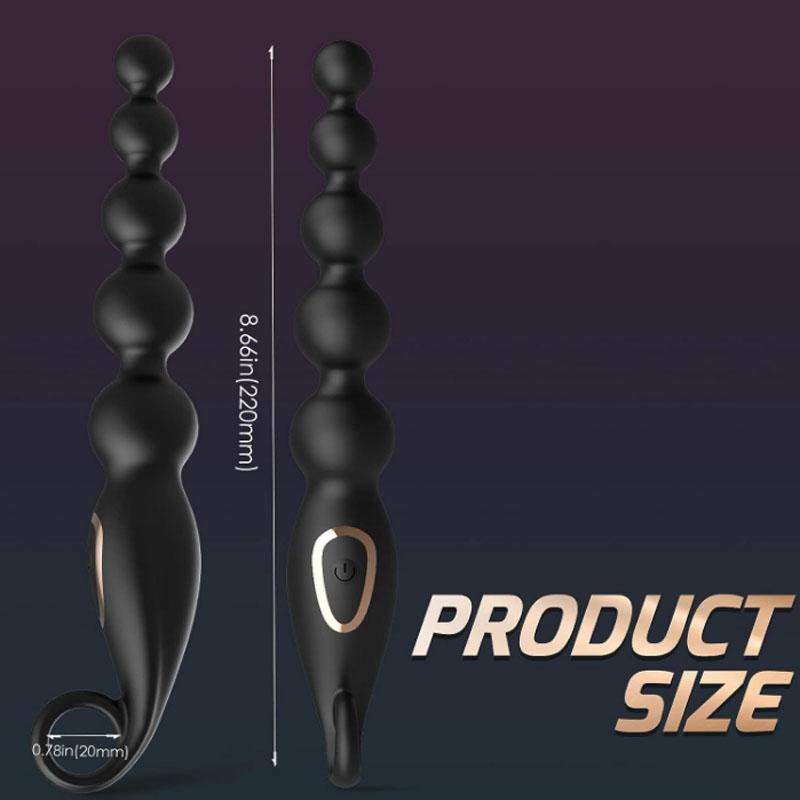 Vibrierende Analkugeln für Erwachsene, Buttplug, abgestuftes Design, Silikon-Analvibrator mit 7 Vibrationsmodi für erwachsene Männer