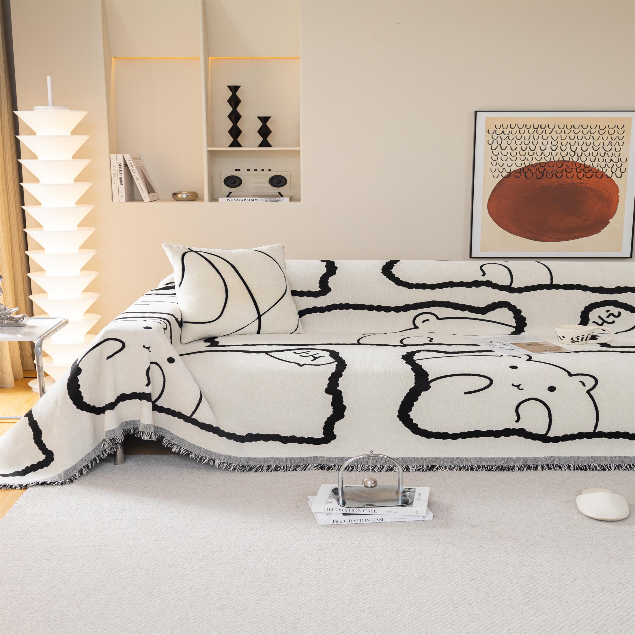 

Одеяло для домашнего декора в гостиной, многоцелевой однотонный чехол для мебели, прочная ткань, пыленепроницаемая, устойчивая к царапинам S90x180