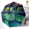 1pc Ice Cubes Abstract Automatic Open/Close Umbrella with Windproof, Functional Design, 8-Rib Sturdy Canopy