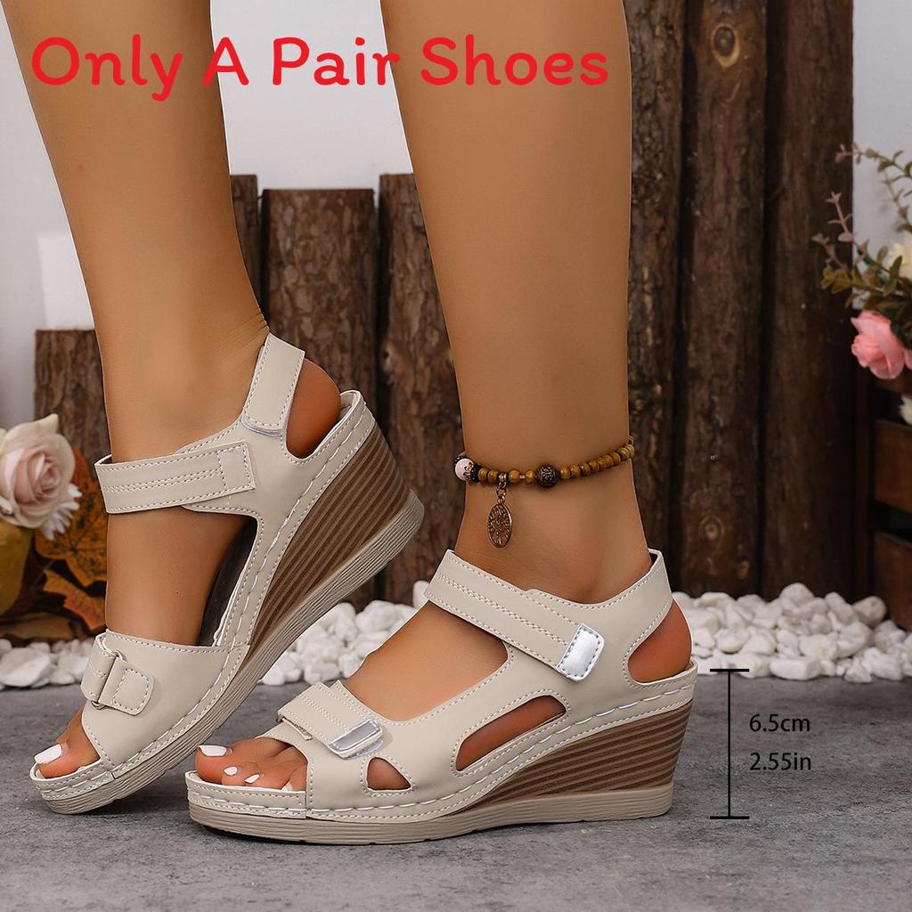 Roman Sandals For Women Large Size Summer Pu Open Toe Slip On Comfortable Footwear