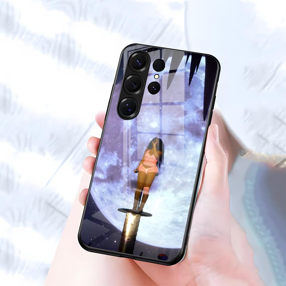 Singer SZA Lana Phone Case For Samsung S26 S25 S24 FE S23 S22 S21 Plus S20 Ultra Note20Ultra Black Glass Cover