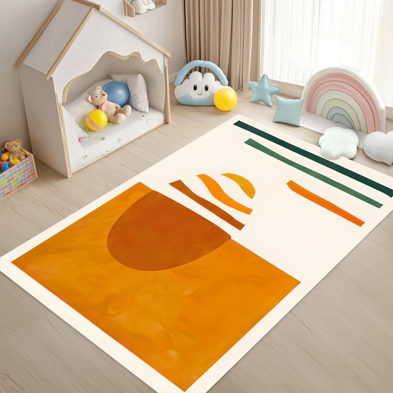 Kids Carpet Mat Rug Home Decoration Children Room Floor Rug Cartoon Cloud Pattern Abstract Art Style Play Area Rug