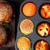 Silicone French Bread Pan and Hamburger Bun Pan Set with Spatula Nonstick 9 Cup Baking Tray 6 Cup Hamburger Bun Mold