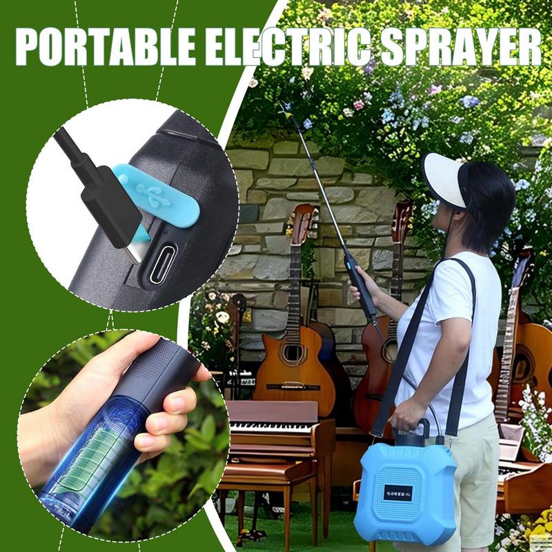 5/8L Electric Backpack Sprayer Pesticides Sprayer Rechargeable Automatic Sprayer Bottle For Garden Irrigation For Lawn