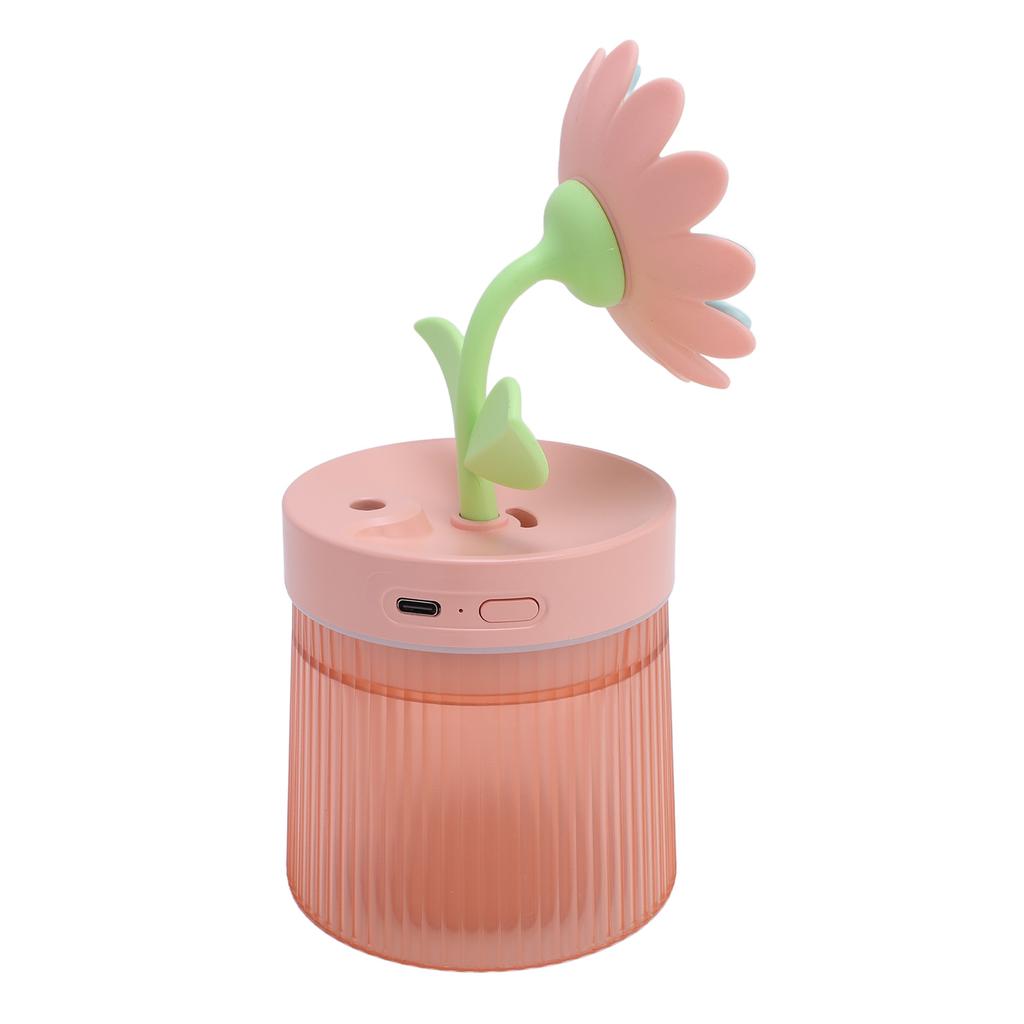 260ML Sonnenblumen-Desktop-Luftbefeuchter Buntes Umgebungslicht USB-Nebel-Diffusor Tragbarer Luftbefeuchter für