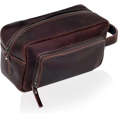 Trousse de toilette pour hommes, trousse de toilette de voyage en cuir, Kit Dopp pour hommes, trousse de rasage pour accessoires de voyage