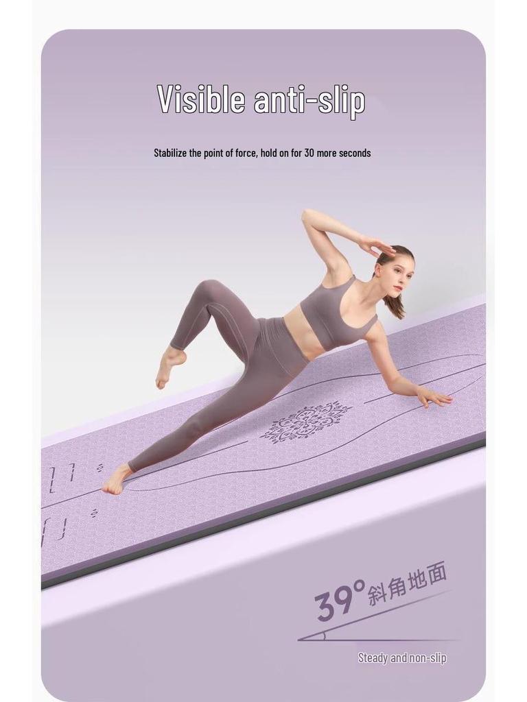 Non-slip Extra Thick Soundproof Yoga Mat for Beginners - Universal for Men & Women, Includes Jump Rope