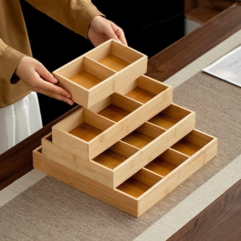 Changbaosen Square Wood Divided Serving Tray