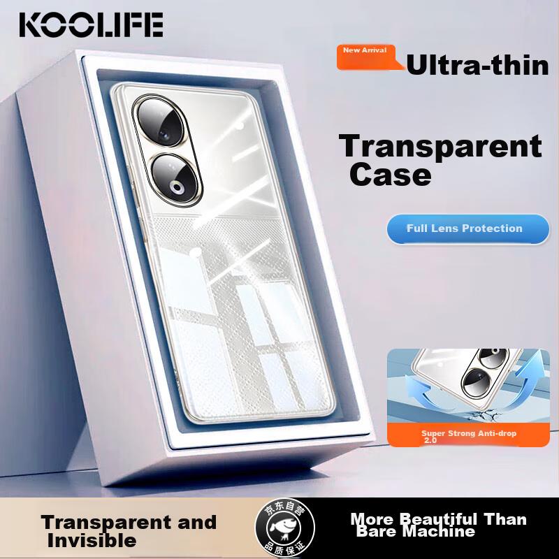 Phone Case for Honor 90, for Huawei Honor 90, Full Lens Protection, Simple Skin-Friendly Transparent Soft Case, Fingerprint-Resistant Back
