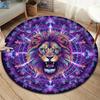 Neon Animal avatarsRound Area Rug,Carpet Rug for Living Room Bedroom Sofa Playroom Decor,Non-slip Floor Mat
