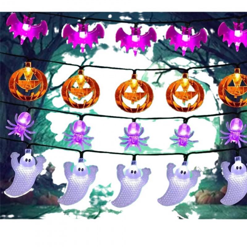 Halloween LED Spider Bat String Lights - Party & Festival Decorative Atmosphere Lights