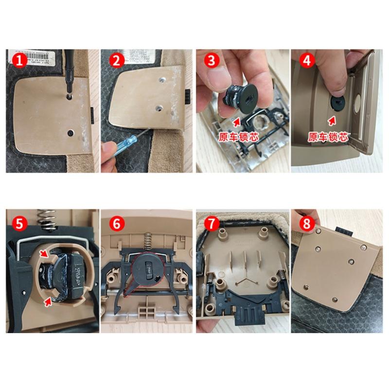 For E70 E71 X5 X6 2006-2013 Interior Rear Trunk Mat Tail Cover Handle Auto Accessories 2 Colors Keyhole