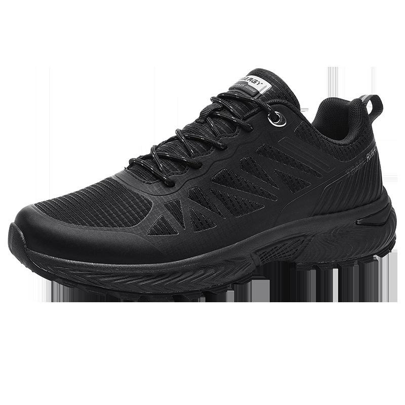 

Новые походные спортивные туфли для альпинизма, кроссовки для бездорожья, модные мужские спортивные туфли на платформе со шнуровкой спереди 50 чёрный