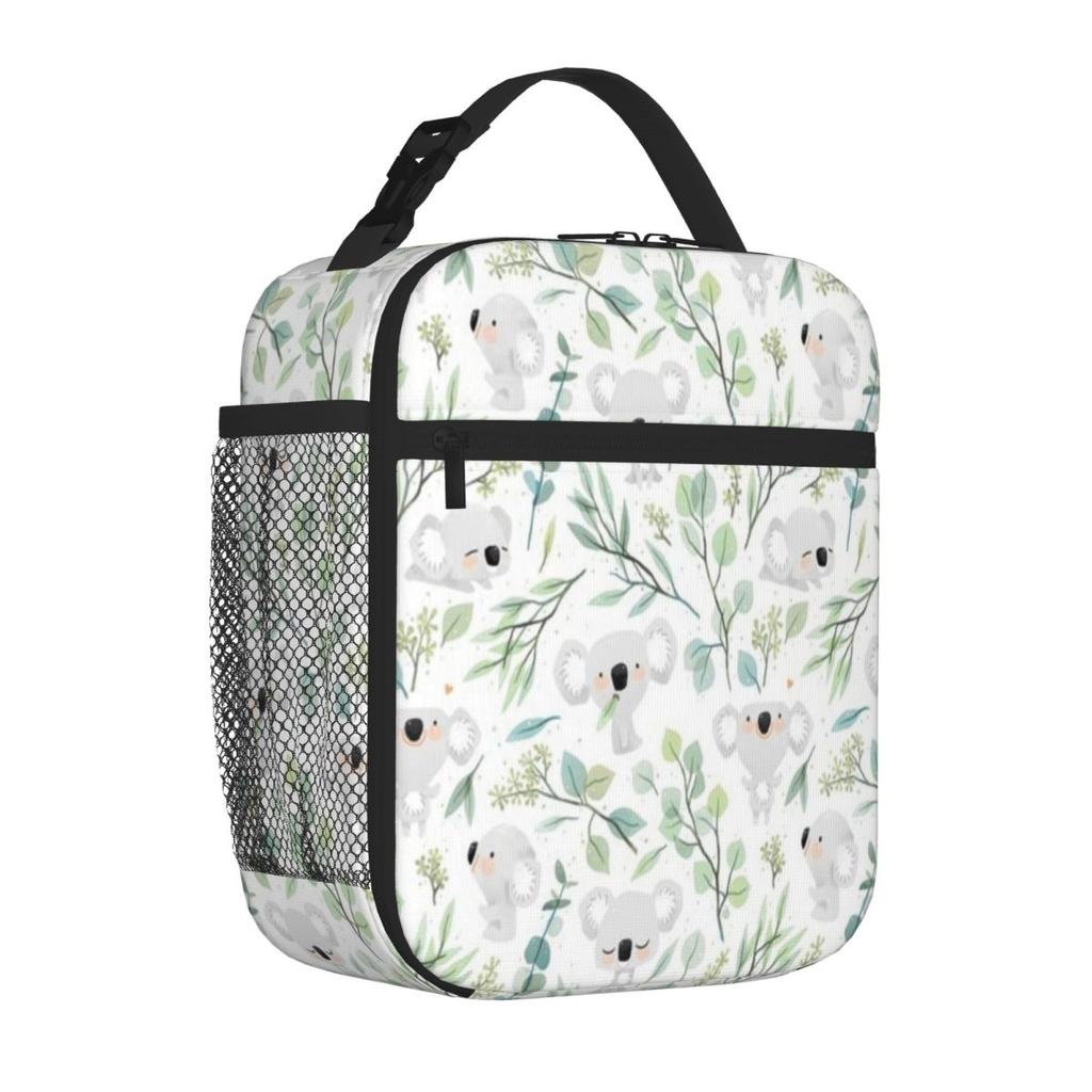 Bestselling Koala And Eucalyptus Pattern Workwear Large Lunch Bag Beach Outing Bento Bag