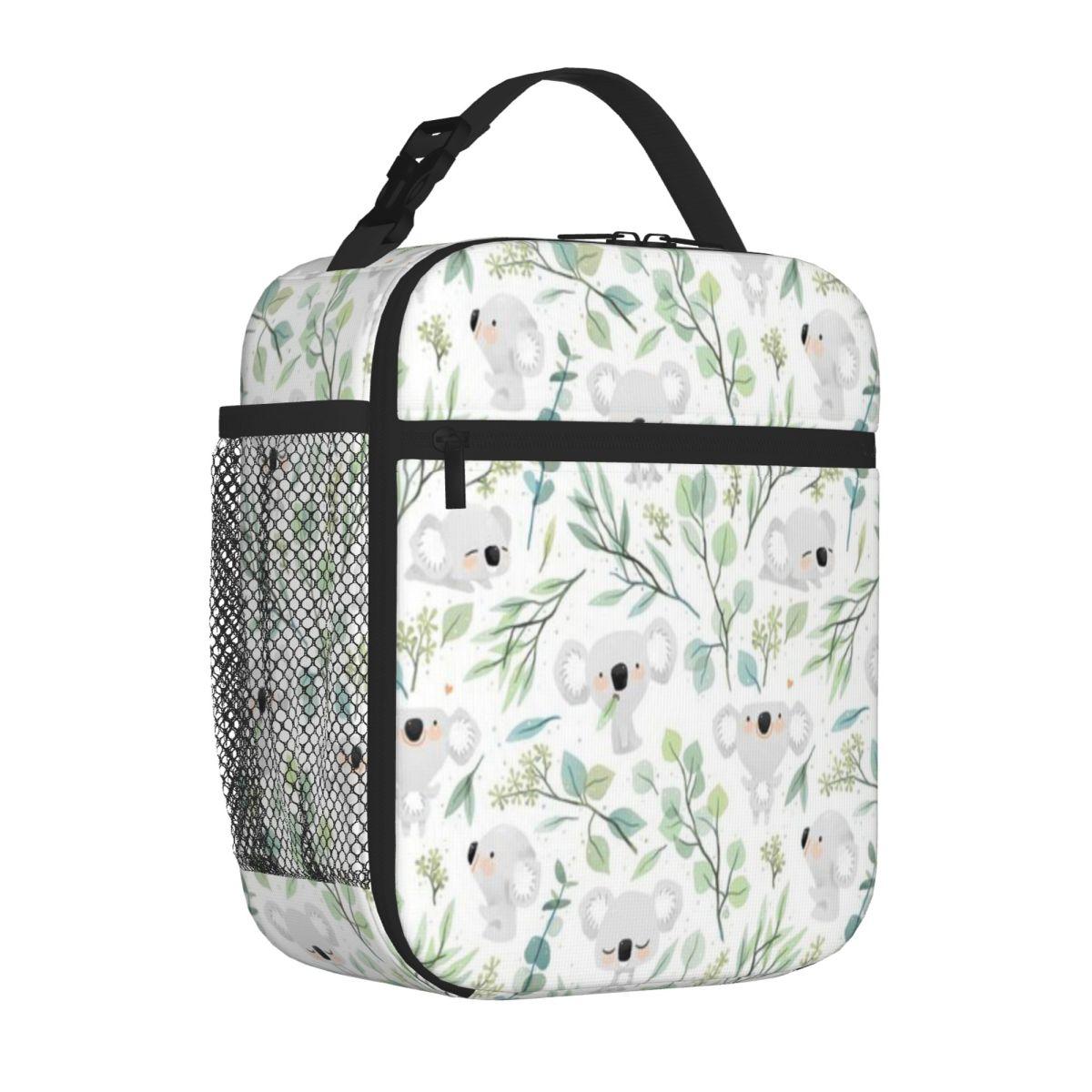 Bestselling Koala And Eucalyptus Pattern Workwear Large Lunch Bag Beach Outing Bento Bag One Size