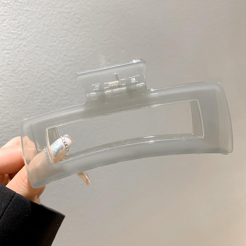 Koreanischer Stil Großer quadratischer Haarclip Damen Einfacher Jelly-Farben Haifischclip Haaraccessoires