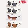 Protective Glasses 4pcs Fashion Square Small Sunglasses Women Multi Color Sun Glasses Female Y2K Retro Hip Hop Shades UV400